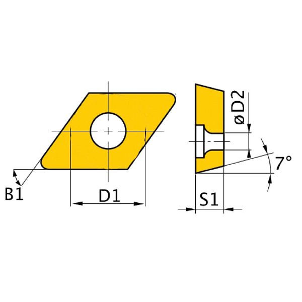 Optimum HM-Ersatzwendeplatten ISO DNMG110408, VE: 5 Stück, 3441750