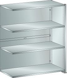 LISTA Anbauregal L1006 (BxTxH) 1000x350x1100mm 80kg Farbe: Lichtgrau, Rückwand (glatt), 2-teilig, 45.964.020