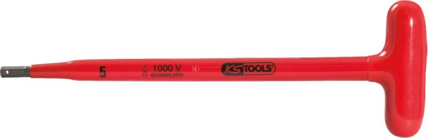 KS Tools T-Griff-Innensechskant-Stiftschlüssel mit Schutzisolierung, 6x200mm, 117.1684