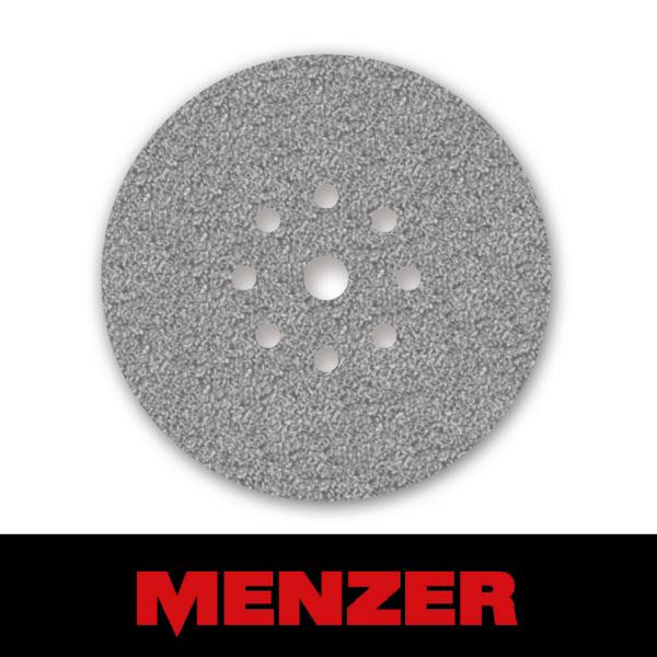 Menzer Klett-Schleifscheibe, 9 Loch, Ø 225 mm, Körnung 40, Halbedelkorund mit Stearat-Beschichtung, VE: 25, 231285040