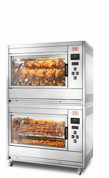 CB Italy ventiliertes Elektro-Hähnchengrillgerät mit langem Spieß und elektronischer Programmierung GV-48/56 , 14100371