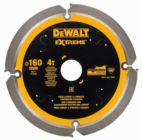 DeWalt Kreissägeblatt PCD 160/20mm 4Z, DT1470-QZ