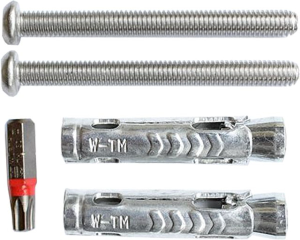 KWC Sicherungssystem, 2 Schrauben, 2 Schwerlastdübel, Bit, 2000101366