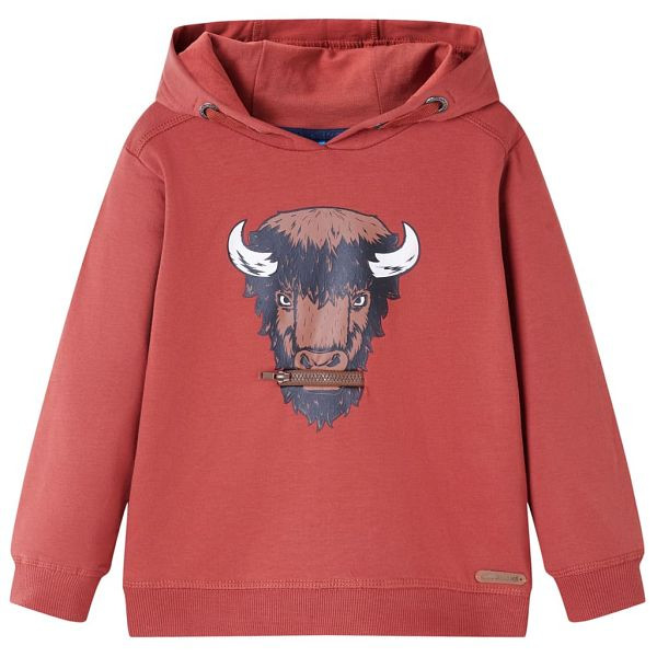 vidaXL Kinder-Kapuzenpullover Dunkelrot 128, 13012, 8721012025837