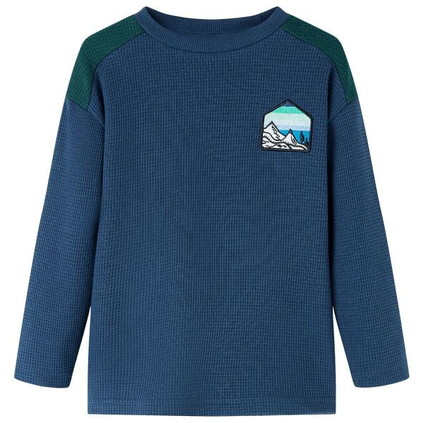 vidaXL Kinder-Sweatshirt Marineblau 92, Top-Qualität, Polyester, Baumwolle, 13469