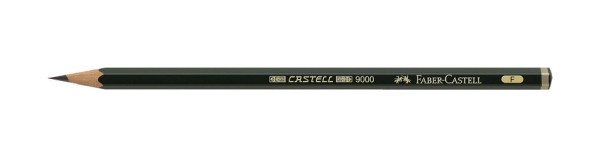 FABER CASTELL Bleistift CASTELL® 9000, F, dunkelgrün, 119010