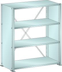 LISTA Grundregal L1006 (BxTxH) 1000x350x1100mm 80kg, Verzinkt, Diagonalkreuz verzinkt, 45.919.222