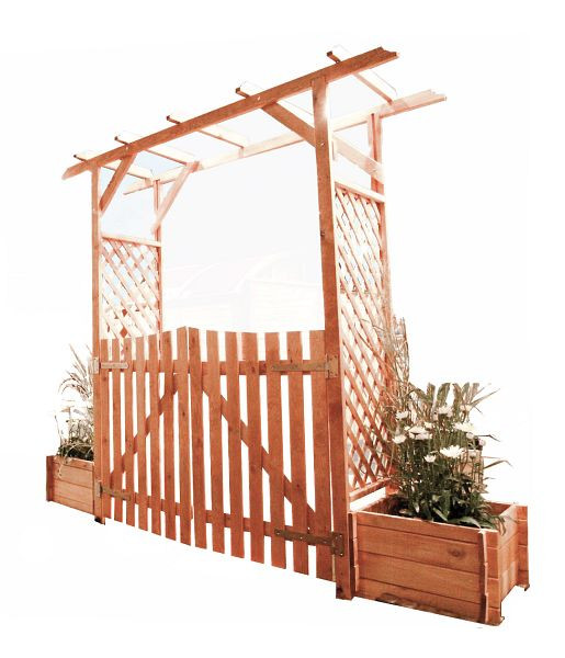 Promex Set Pergola "Bamberg" mit Türen + Pflanzkästen, 507040