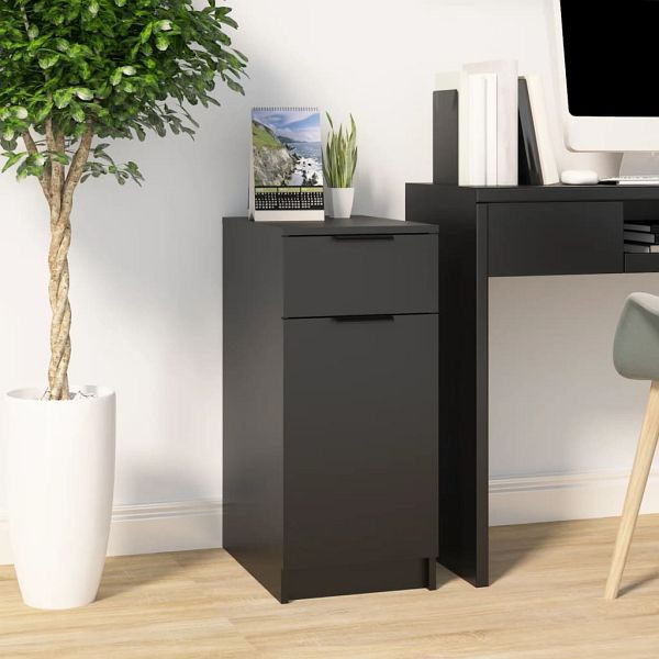 vidaXL Büroschrank Schwarz 33,5x50x75 cm Holzwerkstoff, 811503