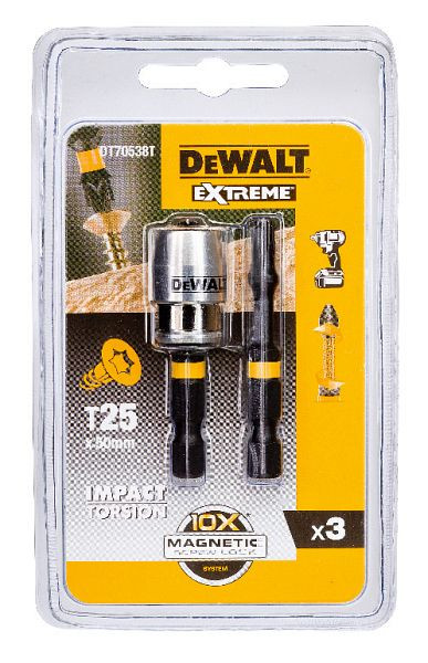 DeWalt Bit-Set 3-teilig schlagfest T25 50mm, DT70538T-QZ