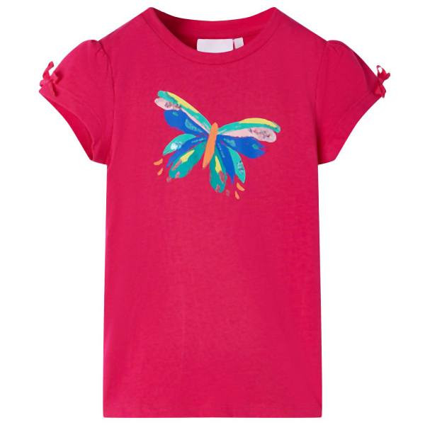 vidaXL Kinder-T-Shirt Knallrosa 128, 10997, 8721012005686