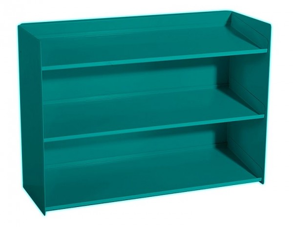 Manuflex Sichtboxen-Regal in Wasserblau RAL 5021, BxTxH = 430 x 155 x 310 mm, ZB3901.5021