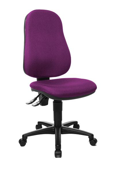 Topstar Bandscheiben-Drehstuhl, für Home Office, Muldensitz, lila, 8160G03