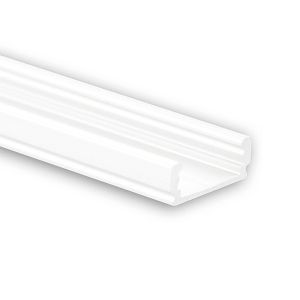 DOTLUX Alu-Aufbau-Profil Typ 1 200 cm pulverbeschichtet weiß RAL 9010 für LED-Streifen bis 12 mm, 3987