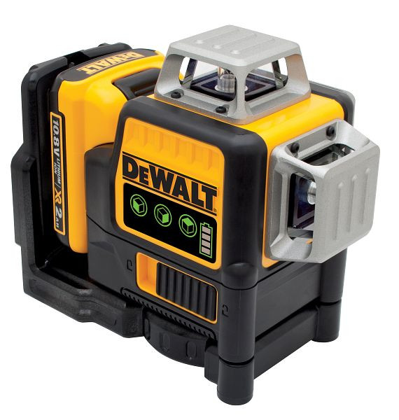 DeWalt Multilinienlaser 3x360°, grün, 10,8V/2AH, DCE089D1G-QW