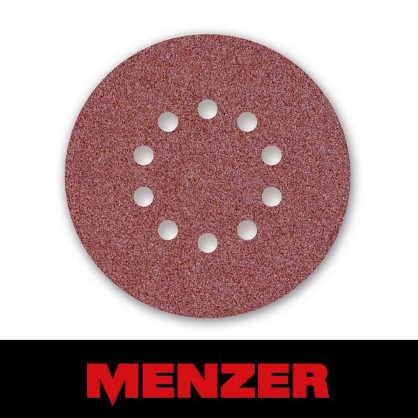 Menzer Klett-Schleifscheibe, 10 Loch, Ø 225 mm, Körnung 40, Normalkorund, VE: 25, 231711040