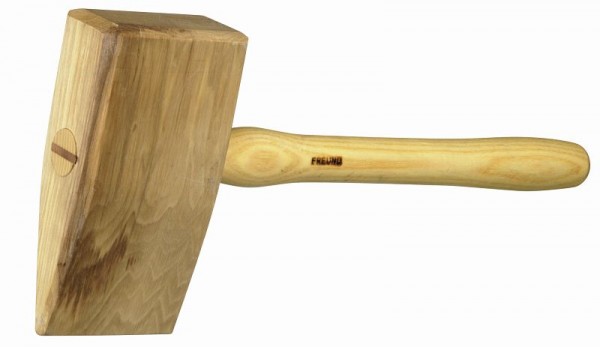 Freund Holz-Deckhammer mit Finne, kantig, Kopf Hartholz, mit Eschenstiel, Gewicht: 580 Gramm, Maße: 90x50x165 mm, 01673000