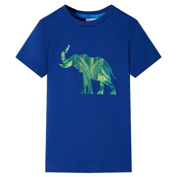 vidaXL Kinder-T-Shirt Dunkelblau 128, Material: 100 % Baumwolle, 12287