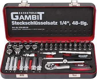 Gambit Steckschlüssel-Satz 1/4", 07800000