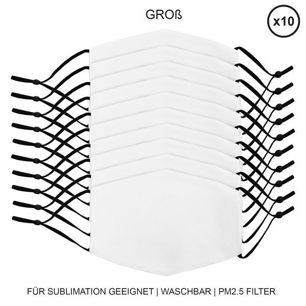 Monster Gesichtsmasken, Groß, 10er Packung, 27383, 5055986139317