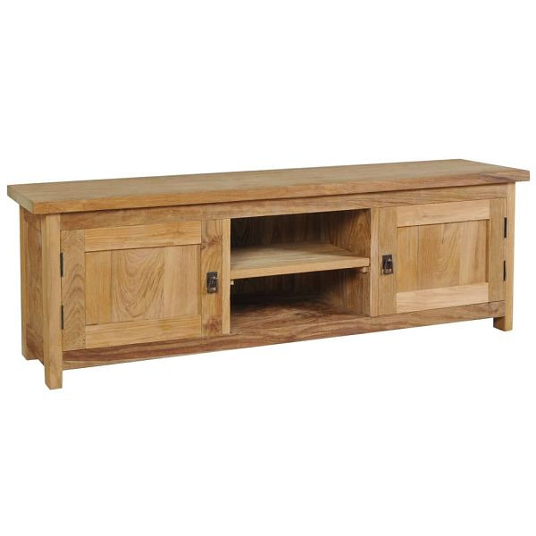 vidaXL TV-Schrank Massivholz Teak 120x30x40 cm, Top-Qualität, 244485