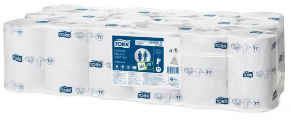 Tork Midi Topa weiß 2-lagig T7, hülsenlos, VE: 36 Rollen à 900 Blatt, 2096946