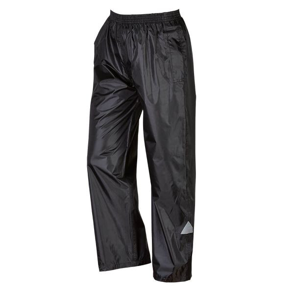 L+D AMRUM Regenbundhose Nylon mit PVC Beschichtung schwarz, mit Reflexdreieck an der Seite, Größe: M, 4091-M