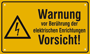 Lemp Warnschild "Warnung vor Berührung", 660619