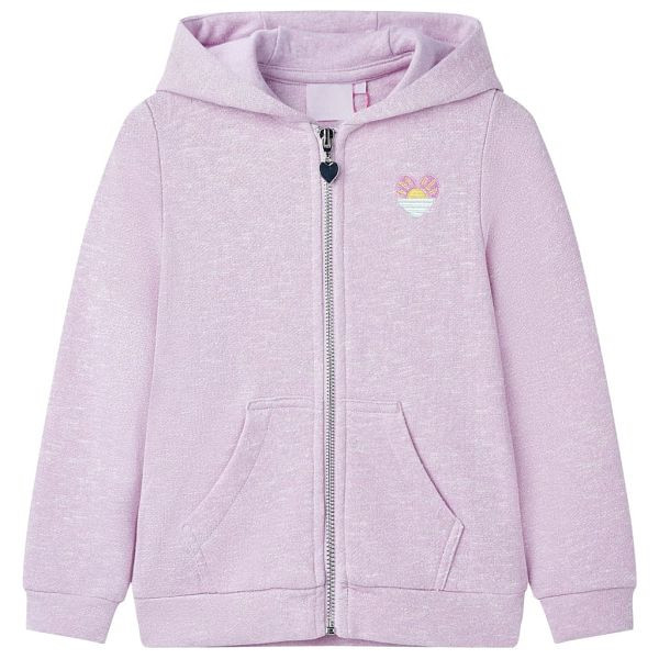 vidaXL Kinder-Kapuzenpullover mit Reißverschluss Lila 128, 10987