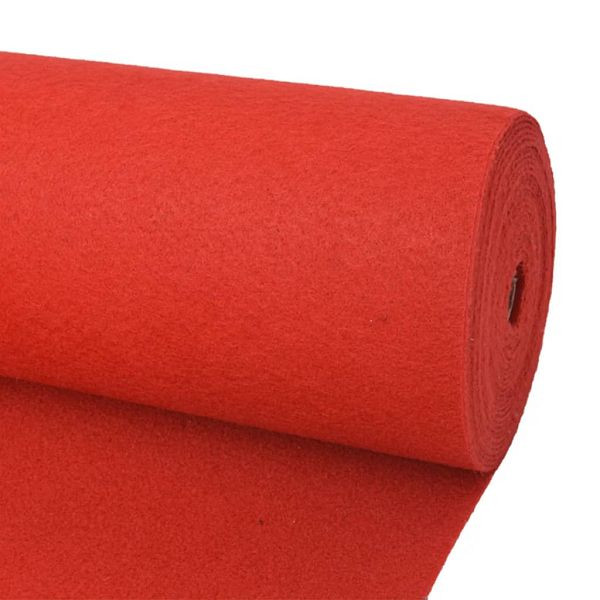 vidaXL Messeteppich Glatt 1x24 m Rot, 30081