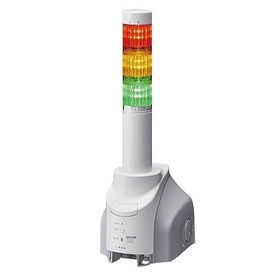 PATLITE LED Ethernet Signalsäule mit MP3, PING, SNMP, HTTP, TCP/UDP, Spannung: 24V DC, Lautstärke: 80db, NHP-3FV2W-RYG