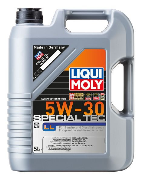 LIQUI MOLY Mehrbereichs-Leichtlaufmotoröl, Special Tec LL 5W-30, VE: 4 Stück à 5 Liter, 1193