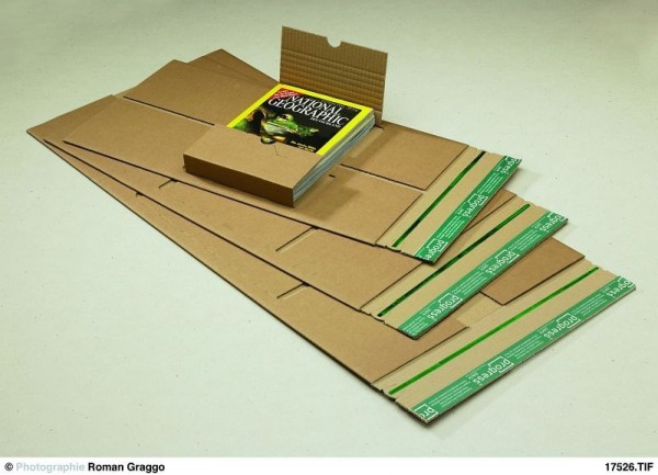 Progress Packaging PP_B05.05 Universalverpackung braun mit zentraler Packgutaufnahme mit SK-Verschluss und Aufreißfaden, VE: 20 Stück, 350/320, 000023