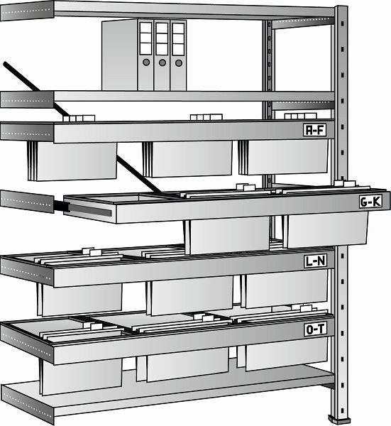 Scholz Hängeregistraturregal Anbaufeld 1920x1200x400, 660426
