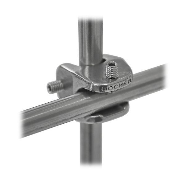 Bochem Gittermuffe aus 18/10 Stahl, d=13,5mm, Winkel 90°, Gewinde M6, Madenschraube mit Innensechskant, 5313