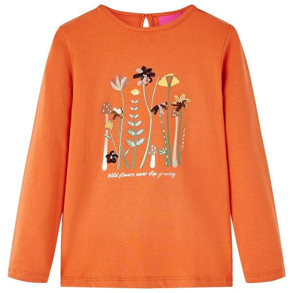 vidaXL Kinder-Langarmshirt Dunkelorange 140, 13618, 8721012031890