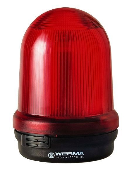 WERMA LED-Dauer-/Blink-/Rundumlicht Bodenmontage 24VDC RD- rot, 829.150.55