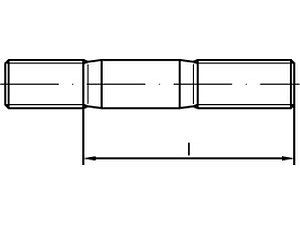 Stiftschrauben DIN 835 A 4 M 16 x 50 VE=S (10 Stück)