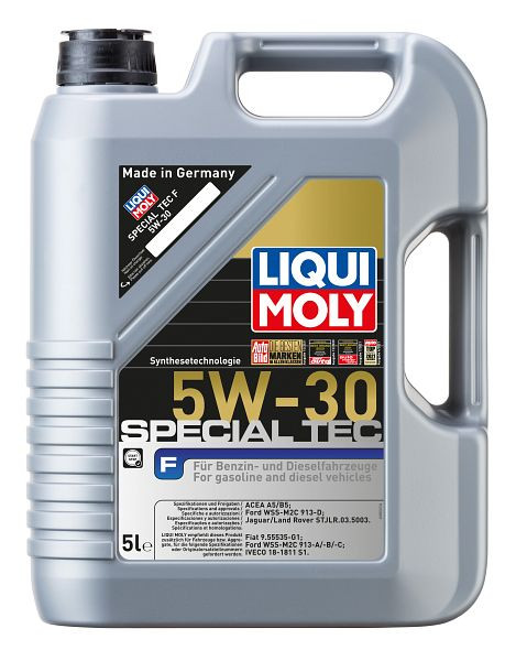 LIQUI MOLY Leichtlaufmotoröl, Special Tec F 5W-30, VE: 4 Stück à 5 Liter, 3853