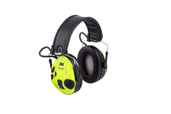 3M PELTOR SportTac Headset, 26 dB, Grüne/Neonfarbene Kapseln, Faltbarer Kopfbügel, MT16H210F-478-GN-945, 7000108339