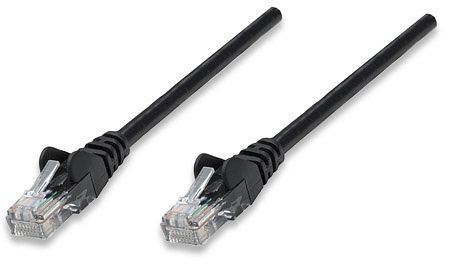 INTELLINET Netzwerkkabel, Cat5e, U/UTP, CCA, RJ45-Stecker/RJ45-Stecker, 1,0 m, schwarz, 320740