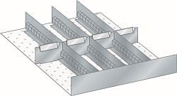 LISTA Set Schlitzwände und Trennbleche (BxTxFH) 357x459x95mm, 62.160.000