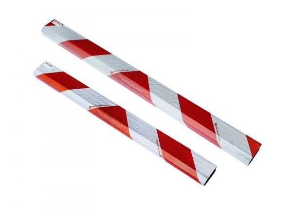 ZEBRA Warnbalken rot-weiß mit 8 Magneten - Dicke 40 mm / Länge 800 mm, WBRW-800-8M