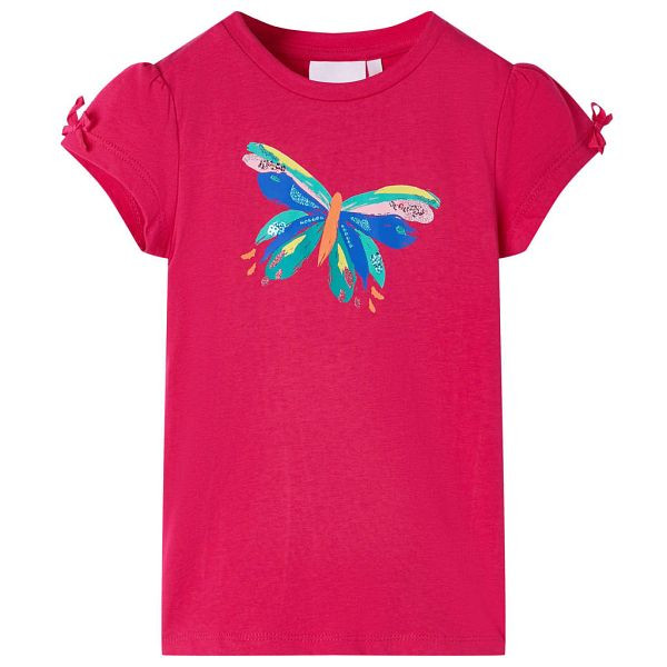 vidaXL Kinder T-Shirt Knallrosa 140, Top-Qualität, 10998