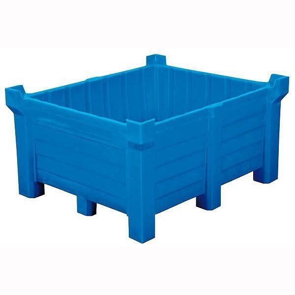 asecos Stapelbehälter-geschlossen, Volumen: 300 l, Größe: 120x60x80 cm, Version: 04 - blau, 22551