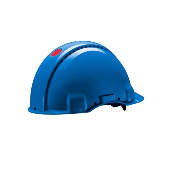 3M G3000 Schutzhelm G30DUB in Blau, belüftet, mit Uvicator, Pinlock und Lederschweißband, VE: 20 Stück, 7000108294