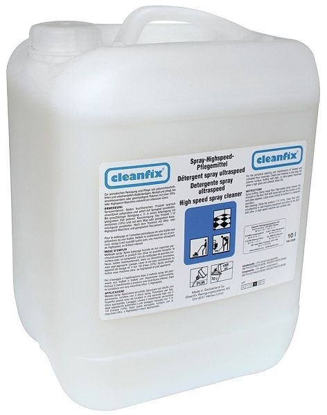 Cleanfix Pflegereiniger HS 10 Liter für Highspeed-Maschinen mit Sprühgerät, 190.032B