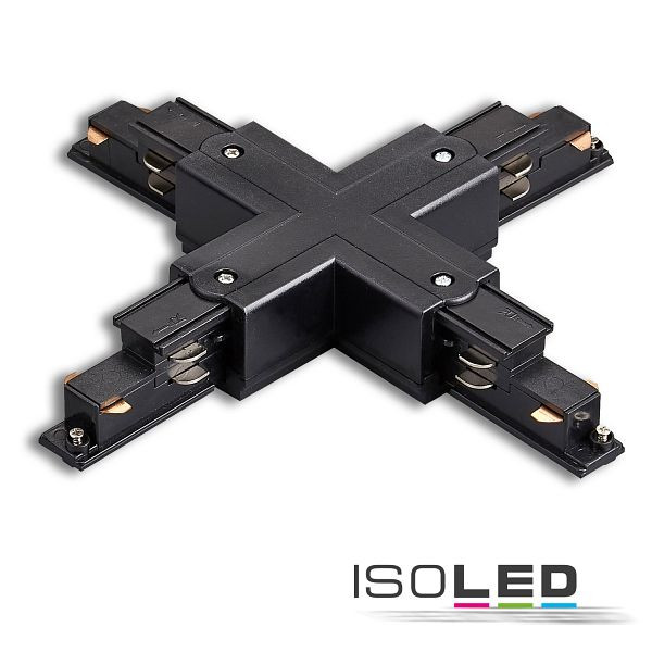 ISOLED 3-Phasen DALI X-Verbinder für Aufbauschiene, schwarz, 116232