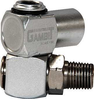 Gambit Druckluft Z-Drehgelenk 1/4", mit Leistungsregler, 074041