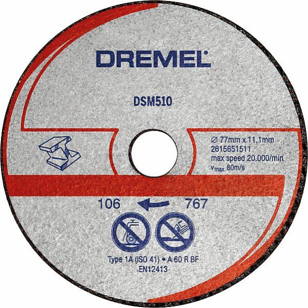 Dremel DSM20 Metall- und Kunststofftrennscheibe, 2615S510JB